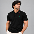 Samajwadi Ekta Black Polo T-Shirt with Pocket