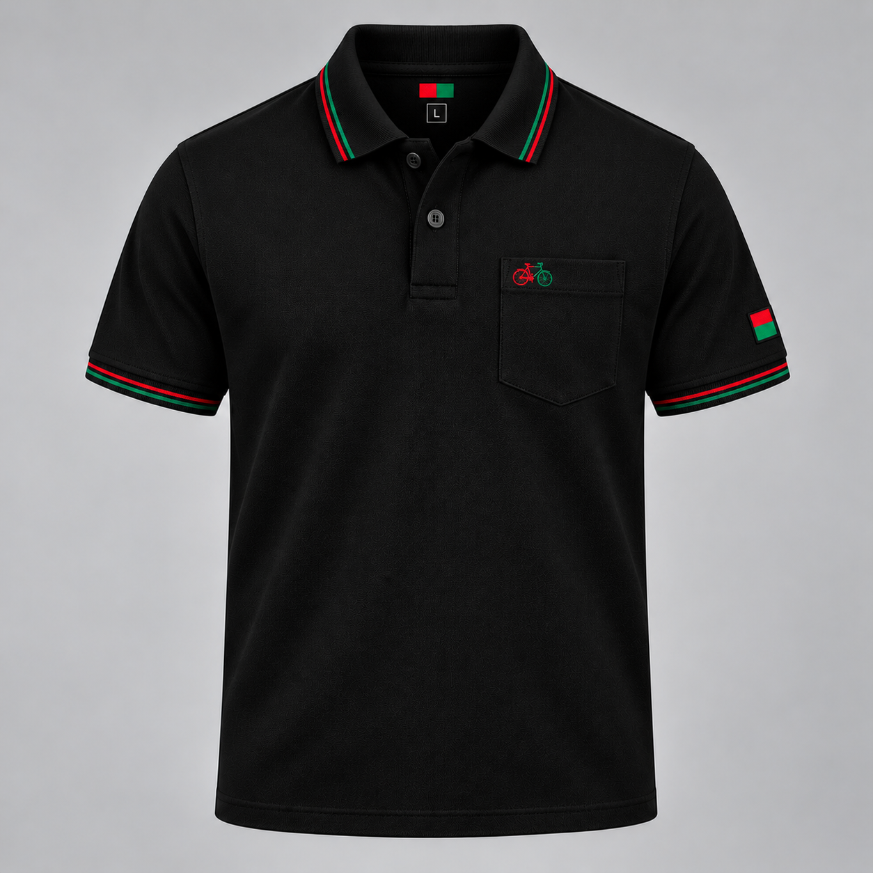 Samajwadi Ekta Black Polo T-Shirt with Pocket