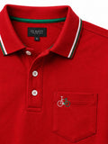 Samajwadi Ekta Red Polo T-Shirt For Mens Red